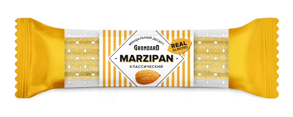  TM Grondard   (10361) Батончики НЕглазированные Марципановые Классика, (28шт по 40г)        в Ельце