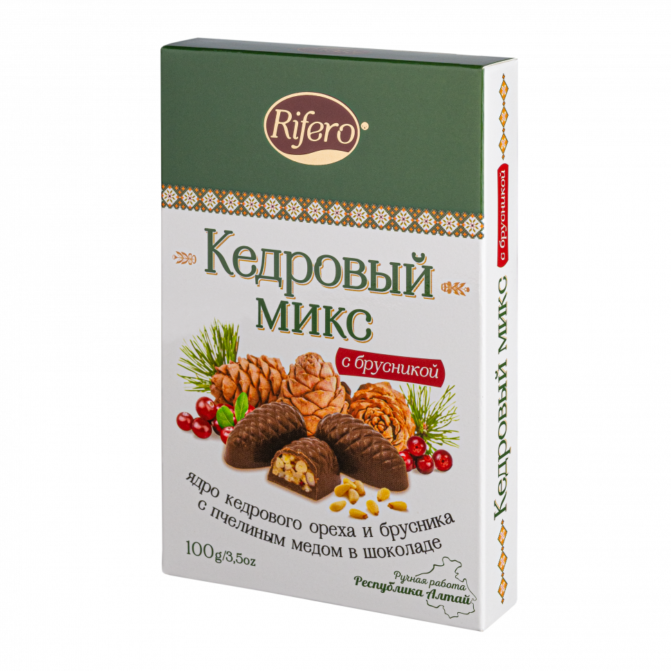  Риф и ко Конфеты "Кедровый микс БРУСНИКА" 100г    в Ельце