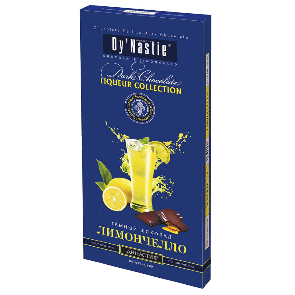  Династия Шоколад "Лимончело", (блок 10шт по 100г)  в Ельце