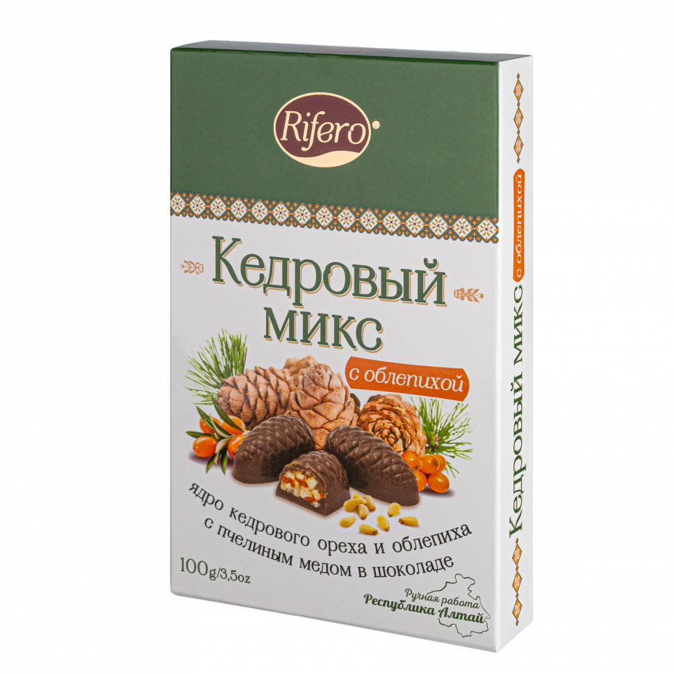  Риф и ко Конфеты "Кедровый микс ОБЛЕПИХА" 100г      в Ельце