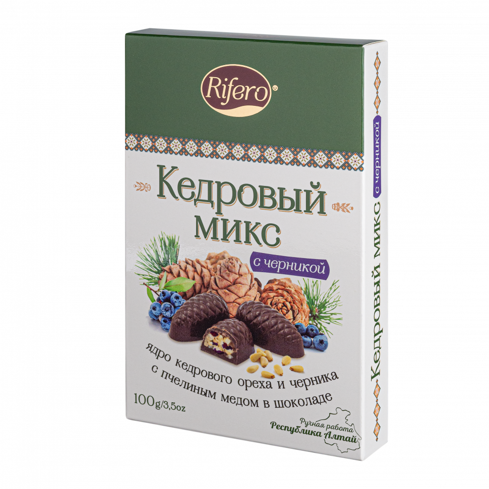  Риф и ко Конфеты "Кедровый микс ЧЕРНИКА" 100г       в Ельце