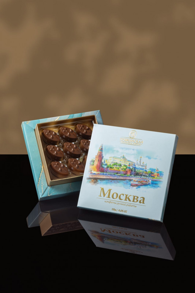  Пушкинская фабрика Конфеты Миндаль (Москва), 115г(голубая коробка) в Ельце