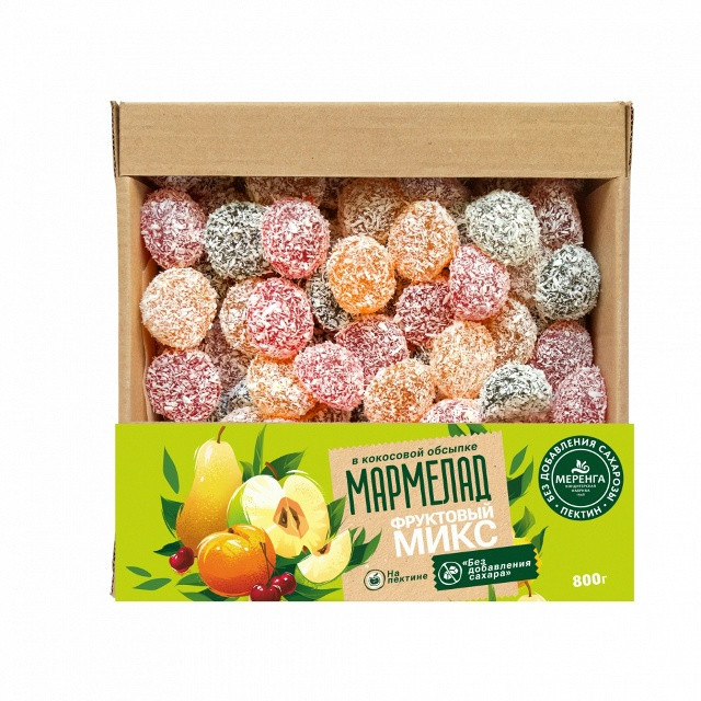  Меренга Мармелад в кокосовой обсыпке Фруктовый микс , 800г     в Ельце