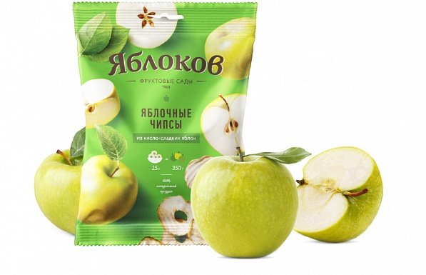 №2 Яблочные чипсы из кисло-сладких яблок 25г в Ельце